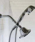 Chelsea Anystream 2 Way Shower System With Handheld And Fixed Heads 60 Inch Hose 2.5 GPM Brushed Nickel Finish Easy Install Dual Diverter