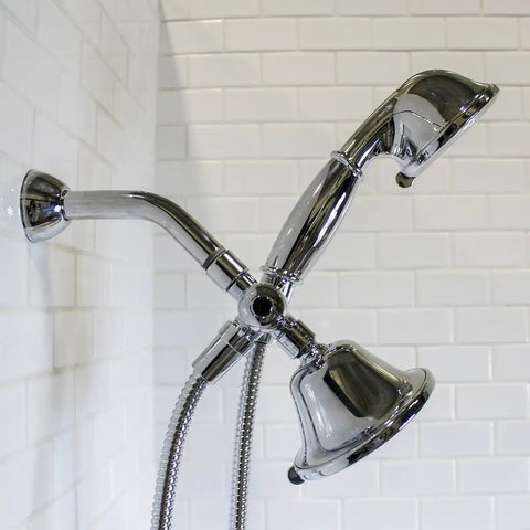 Chelsea Anystream 2 Way Shower System With Handheld And Fixed Heads 60 Inch Hose 2.5 GPM Brushed Nickel Finish Easy Install Dual Diverter