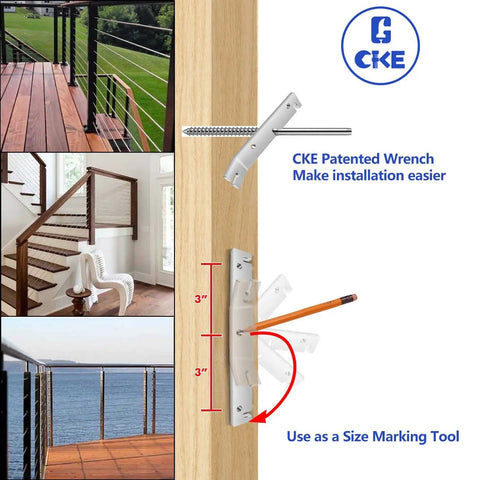 Marine Grade T316 Stainless Steel 120 Pack Left And Right Handed Swage Lag Screws For Wood Posts installation guide with drill bit.