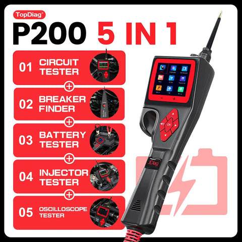 Pro Grade Power Circuit Probe Kit For Cars With Oscilloscope Mode 9 To 30V Range Automotive Circuit Tester Including Multimeter Relay Test