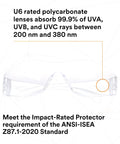 Virtua Lightweight Safety Glasses For All Day Eye Protection With Wraparound Coverage ANSI Z87 High Impact Clear Lens