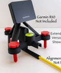 Rock Solid Golf Launch Monitor Stand With Quick Height Adjustments From Quarter Inch To Two Inches, showing extended version.