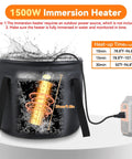 Portable Camping Shower Kit With 7800mAh Battery, Built In Heater, LED Display, IPX8 Waterproof, heater heating water in container