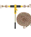 Beefy Ratchet Chain Binder Set Five Sixteenth Inch Ten Foot G80 Chains 8000 Lbs Working Load Heavy Duty Tie Down Gear For Hauling