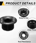 Crank Cover Screw Set M19 For Mountain Bikes Aluminum Alloy Crank Fixing Bolt Arm Screw Rustproof Black Finish