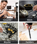 42 In 1 Magnetic Ratcheting Screwdriver Set For Electronics And Smart Home Repair with T Handle in various uses