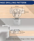 Top Shelf Kitchen Upgrade Thirty Pack Soft Close Overlay Cabinet Hinges In Premium Stainless Steel Rust Proof Concealed Fit Dual Align Design Easy Grip Mounting Hardware drilling pattern diagram with measurements