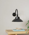 2 Pack 14 Inch Black Gooseneck Barn Light LED Fixture For Indoor And Outdoor Use With Photocell Swivel Head 42W 3800 Lumens