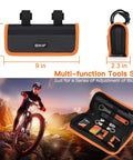 On The Go Bike Repair Kit With Mini Pump And Glueless Patches For Road Mountain And Travel 16 In 1 Multitool Portable Set