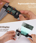 Hands using 12 Inch Digital Caliper With Large LCD Screen Auto Off Pro Grade Digital Vernier Ruler For Inch mm And Fraction Readouts