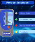High Voltage Insulation Tester Megohmmeter Up To 1000 Megohms At 500 Volts For HVAC Pros Tough Impact Resistant Meter With Soft Case LED Zone Indicator Compatible With Supco M500 Ideal For Compressor And Motor Windings, front view