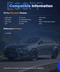 Rear Wheel Hub And Bearing Assembly OE 512382 For Mitsubishi Lancer 2008 Through 2015 And Outlander Sport 2007 Through 2012 RVR 2011 With ABS 5 Lug Wheel Hub 1 Piece Replacement compatibility infographic