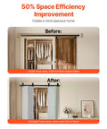 Heavy Duty Bi Folding Sliding Barn Door Hardware Track Kit Fits Four 15 Inch Closet Pantry Or Laundry Doors installed view