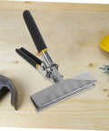 DIY Sheet Metal Seamer Kit with Manual Double Handle Seamer and Duckbill Pliers on wooden surface, tools for metal bending projects