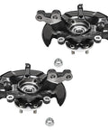 Front Steering Knuckles And Wheel Hub Bearings Plus Outer Tie Rod Ends Replacement Kit For 2009 To 2013 Toyota Corolla Matrix