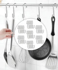 50 Pack 2.4 Inch Heavy Duty 304 Stainless Steel S Hooks For Kitchen Pots Pans Utensils Towels Tools Clothes And More No Rust Durable Hanging Hooks For Cabinets Racks Shelves hanging on kitchen rod