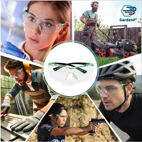 Rock Solid Pair Of Uv Shielding Safety Glasses With Anti Fog Scratch Proof Wraparound Lenses Perfect For Work Sports Yard Chores Or Driving Featuring Ansi Z871 Standard Comfortable Nose Guard And Flexible Temples For Daily Driver displayed on various users