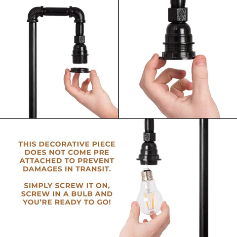Hands assembling Black Industrial Skull Lamp With Skeleton Decor For Gothic Bedroom Dope Handcrafted Cast Iron And Resin Skull Table Lamp