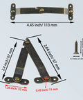 4 Pack Small Antique Brass Lid Folding Support Hinges For Wooden Boxes, Jewelry Cases And Chests, Built To Last Lid Stay Hinges