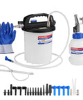 3L Vacuum Brake Bleeder Kit for One Person Bleeding, No Helper Needed, Pneumatic Pump, Includes 1L Brake Fluid Refill, 22 Adapters