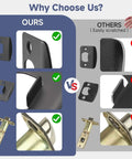 Comparison of matte black and standard door locks, highlighting benefits of Privacy Door Lock Set 10 Pack Matte Black Keyless Door Handles.
