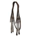 Pro Grade Padded Weymouth Dressage Bridle For Horses Dual Reins Included Premium Vegetable Tanned Leather Ergonomic Comfort Headpiece Fits Full Cob Warmblood Sizes Curb And Snaffle Bit Compatible For Elite Training And Performance