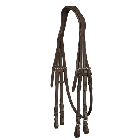 Pro Grade Padded Weymouth Dressage Bridle For Horses Dual Reins Included Premium Vegetable Tanned Leather Ergonomic Comfort Headpiece Fits Full Cob Warmblood Sizes Curb And Snaffle Bit Compatible For Elite Training And Performance