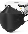 KN95 Face Masks 50 Pack Breathable Comfort Disposable Respirator Masks For Daily Use Black High Filtration Efficiency Over 95 Percent