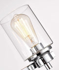 Close-up of bulb and chrome detail, Chrome Farmhouse 4 Light Gooseneck Vanity Light Dope Industrial Style Wall Sconce