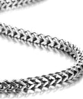 Mechanic Style Stainless Steel Mens Necklace Link Chain Silver Tone Dope Polished Finish Mens Jewelry 19 To 23 Inch Length