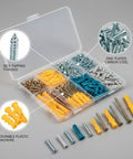 270 Piece Drywall Screw Kit With Carbon Steel Self Tapping Zinc Plated Screws For Wood Studs And Gypsum Panels No Pre Drill Needed