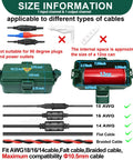 Heavy Duty Outdoor Electrical Box With Weatherproof Snap Cover Fits Garden Adapters And Extension Cords, size details and cable compatibility.
