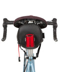 Waterproof Under Saddle Seat Pack For Bike Commuting And Touring, Recycled Ripstop Bag With Adjustable Saddle Mount attached to bike
