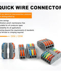 Cool 25pc Push In Wire Connector Terminal Block Set With Secure Tool Free Spring Cage Tech And Clear Housing Perfect For Quick Home LED Wiring Projects With 2 Through 5 Pin Configurations For Easy Electrical Upgrades, gray 2-5 pin wire connectors