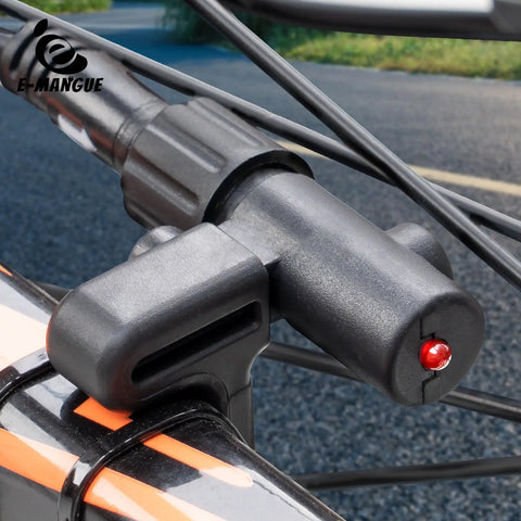 Close-up of Ebike Speed Sensor For Bafang BBS01B BBS02B BBSHD Mid Drive Motors UART Version with black plastic body and wiring.