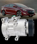 Premium Air Conditioner AC Compressor With Clutch For Hyundai Sonata and Kia Optima, six groove pulley, direct replacement.