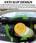 Brake Fluid Reservoir Cap Replacement For Jeep Wrangler 2001 To 2017, Dodge Journey 2009 To 2020, And Jeep Cherokee 2014 To 2020, OEM Fit 4683656AB 5014518AA with anti-slip design installed on vehicle