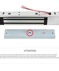 Beefy Heavy Duty Waterproof 12V DC Magnetic Door Lock With 600LBS Holding Force Surface Mount For Metal And Wood Doors