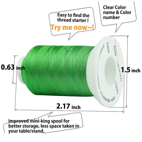 120 Color Polyester Embroidery Thread Kit For Home Machines With 550 Yards Total, 107 Plain And 13 Variegated Spools, Wide Color Range For Creative Sewing And Embroidery Projects, Comparable To Madeira And Robinson Anton Colors