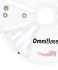 Universal 7 Inch Router Base Plate With Adjustable Swivel Wings And Clear Top For Sharp Vision showing the center with mounting holes.