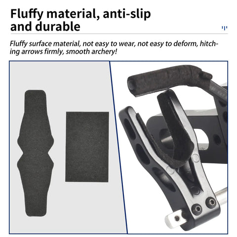 Drop Away Arrow Rest Felt Kit with 2 pairs felt tapes and arrow holder pads adhesive for compound bows, anti-slip synthetic fur