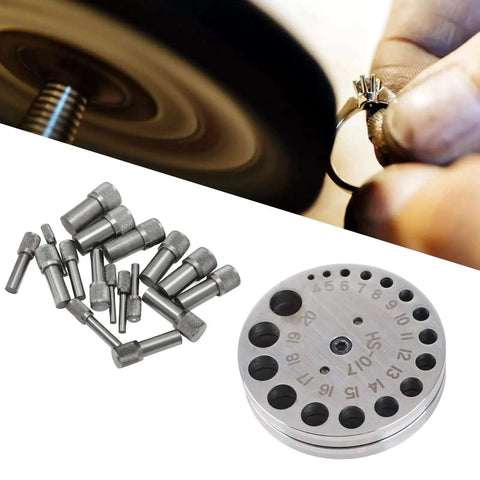 Circle Round Disc Cutter Set 17Pcs Pro Grade Steel Jewelry Making Kit for Metal Cutting and Forming Diameters 0.16 to 0.79 Inch