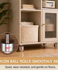 Elaraberry 4 Pack 1 Inch Nylon Ball Transfer Rollers Heavy Duty Casters For Carts Easy Glide Smooth Swivel Wheels on furniture.