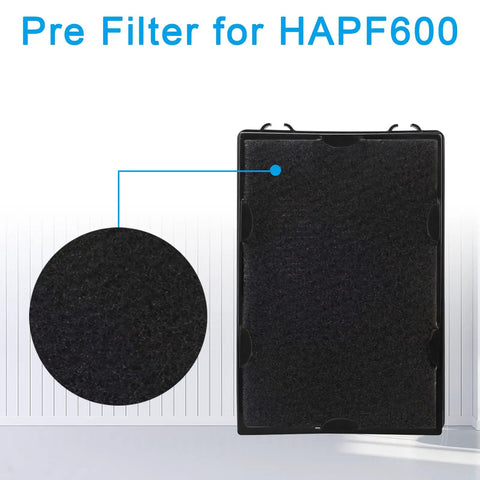 Carbon Pre Filter Replacement Set For Holmes HAPF600D Series And Bionaire Air Purifiers black pre filter detail view