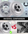 Material comparison of Three Eighths Inch Spur Clutch Drum Sprocket Bearing Kit Five Piece Replacement For Stihl MS311 MS391 Chainsaws