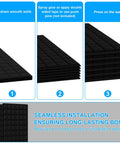 Installation steps for Four Pack Heavy Duty Acoustic Foam Panels Top Tier Sound Deadening Wall Tiles Noise Cancelling Studio Pads.