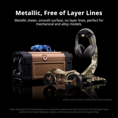 Top Shelf Metal Copper PLA Filament For 3D Printer 1.75mm No Fuss Clog Free Build One Kilogram Spool Delivers Slick Metallic Shine Tight Tolerance And Smooth As Butter Prints Period