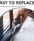 Installation of Two Pack 72 Inch Vinyl Sliding Screen Door Replacement Track Bottom Rail For Sliding Doors in progress