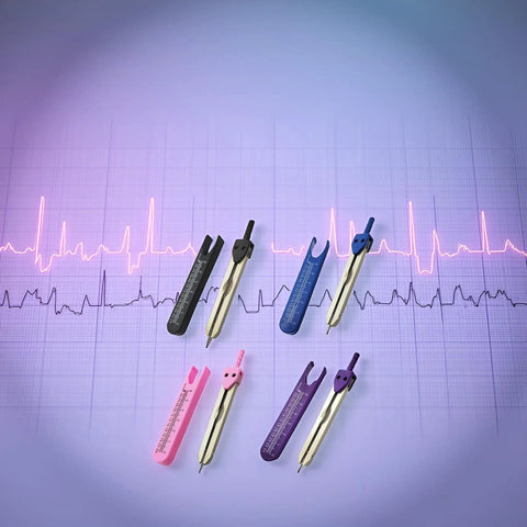 Purple EKG Calipers With Built In Ruler, Dead On Accuracy For Electrocardiogram Measurements, Total Game Changer Cardiac Divider Tool For Nurses And Med Students