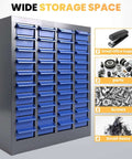 Ultra Handy 40 Drawer Parts Cabinet For Nuts Bolts And Small Hardware With ABS Drawers Adjustable Dividers And Label Slots